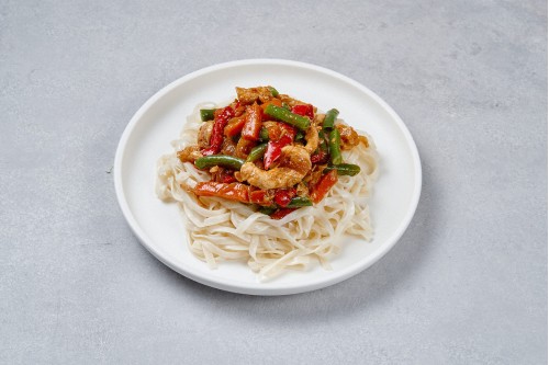 ЛАПША УДОН с ОВОЩАМИ и КУРИНЫМ ФИЛЕ, кг