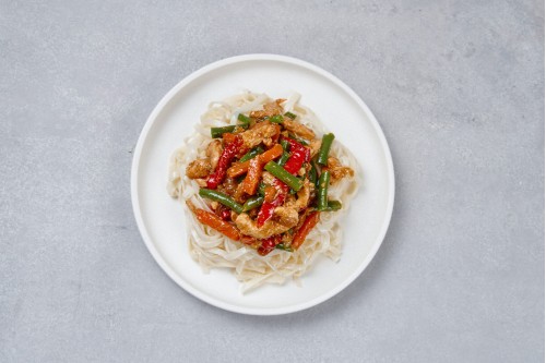 ЛАПША УДОН с ОВОЩАМИ и КУРИНЫМ ФИЛЕ, кг